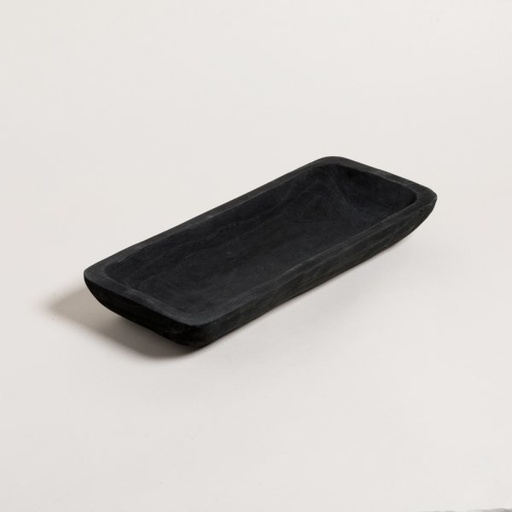 [4113351] BANDEJA RECTANGULAR DECO KIRI NEGRO 6X46,5X20,5CM