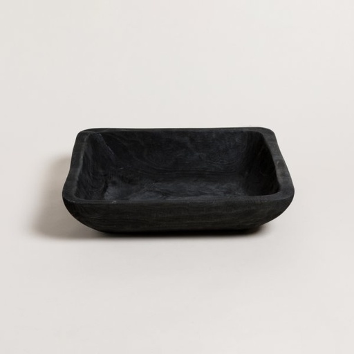 [4113376] BANDEJA CUADRADA DECO KIRI NEGRO 8X35 CM