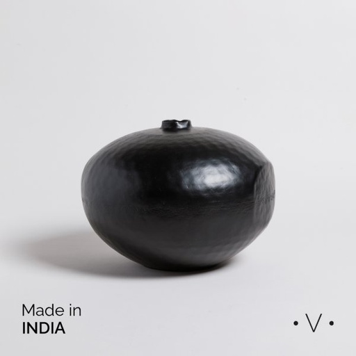 [4113379] JARRON BHIMA NEGRO 30X21,5 CM VASSA HOME