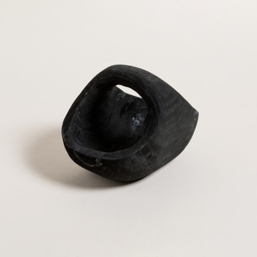 [4113398] BOWL DECO CON MANIJA KIRI NEGRO 18X27X19 CM