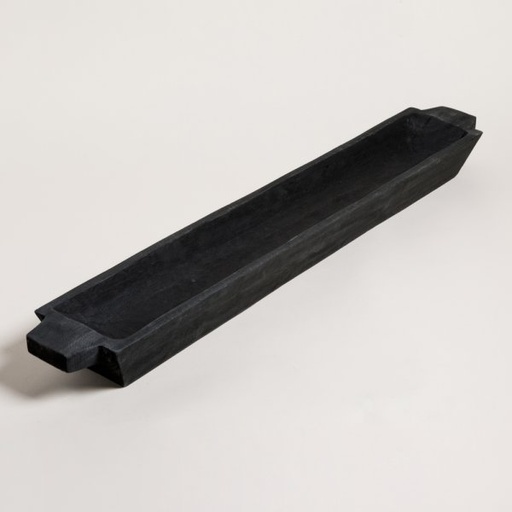 [4113409] BANDEJA ALARGADA DECO KIRI NEGRO 8 X 100 X 16 CM