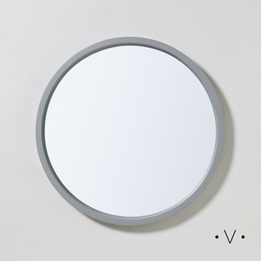 [4113416] ESPEJO REDONDO CHICO GREY WOOD 60 CM VASSA HOME