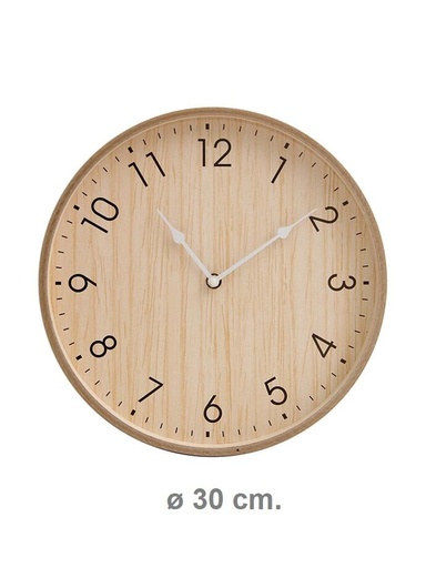 [141255] RELOJ DE PARED MADERA 30 CM RL61707