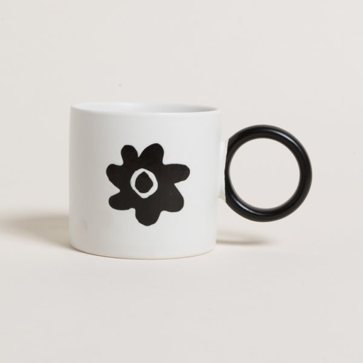 [4113450] MUG DE PORCELANA FLORAL 350 ML