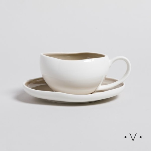 [4113527] SET DE TAZA Y PLATO SUMIDA 220 ML VASSA HOME