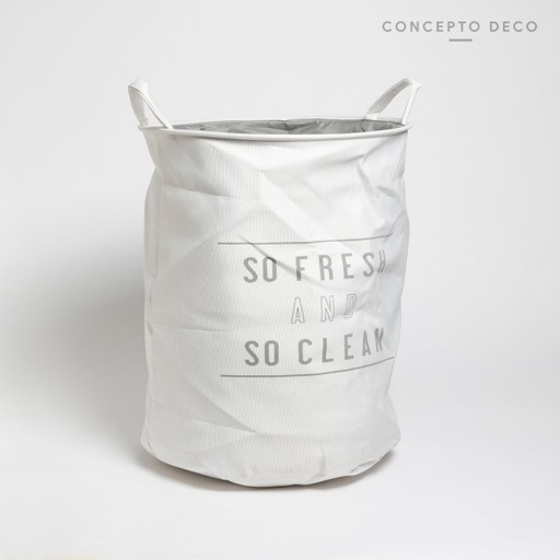 [165213] CESTO LAUNDRY FRESH AND CLEAN BLANCO 39X35DIAM