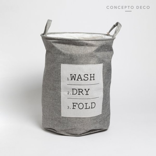 [165214] CESTO LAUNDRY 1,2,3 GRIS 39X35DIAM