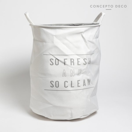 [165223] CESTO LAUNDRY FRESH AND CLEAN BLANCO 45X35DIAM