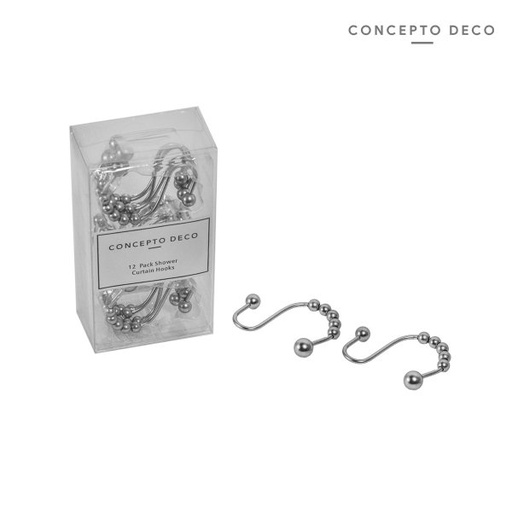 [165234] GANCHOS BOLITAS NICKEL X 12