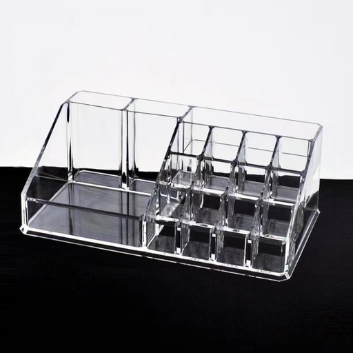 [2561538] ORGANIZADOR DE MAQUILLAJE CON 16 DIVISIONES 21,8X12,5X8CM DE ACRÍLICO