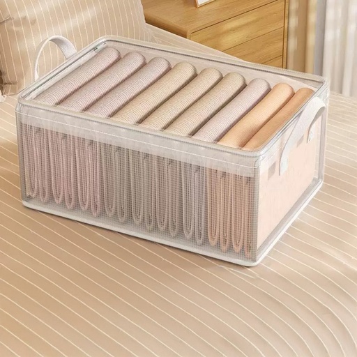 [2561572] CAJA ORGANIZADORA TRANSLÚCIDA 47X28X20CM PVC