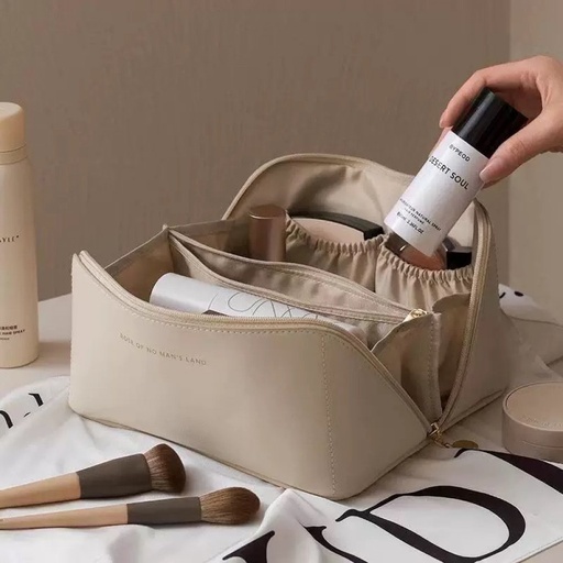 [2561580] NECESER BEIGE 23,5X10,5X11CM CUERO ECOLÓGICO