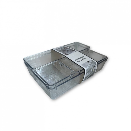 [2561590] SET X4 ORGANIZADORES LISOS CON BASE DE PUNTOS 23X15X6 / 23X7X6 / 15X7X6 / 7,2X7X6CM DE ACRÍLICO