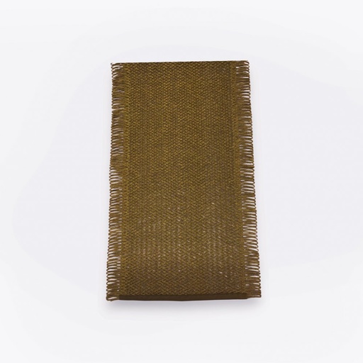 [2561594] CAMINO TRAMADO CON FLECOS LATERALES BEIGE OSCURO/NATURAL 30X180CM DE FIBRA