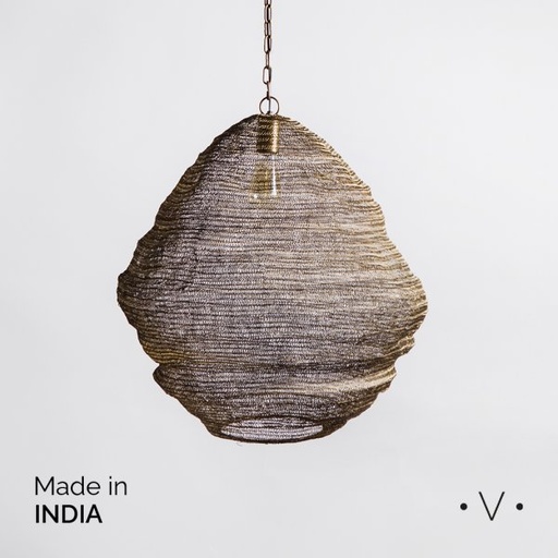 [4113567] LAMPARA COLGANTE MADHUR BRASS ANTIQUE 58 X 60 CM VASSA HOME