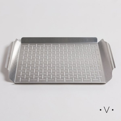 [4113570] BANDEJA RECTANGULAR PARA PARRILLA DE ACERO INOXIDABLE 44X30 CM VASSA HOME
