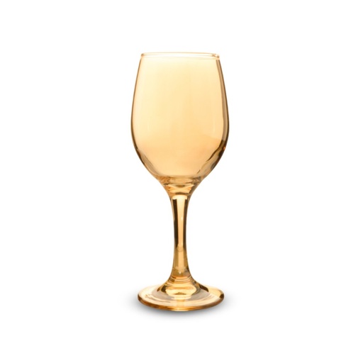 [2561634] SET X6 COPAS DE VINO MILAN DORADAS 6,2X20,2CM 310ML DE VIDRIO