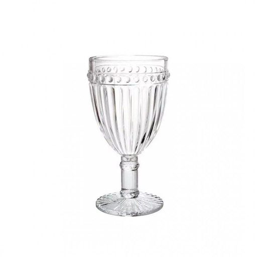 [2561659] SET X6 COPAS DE VINO RAYADO CON PUNTOS 240ML 8,2X15CM TRANSPARENTE VIDRIO