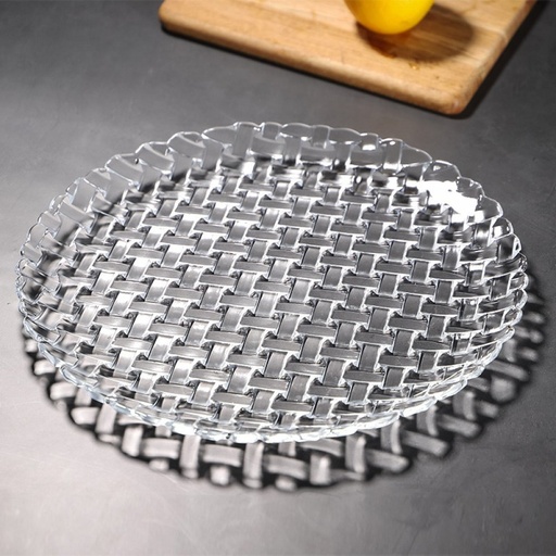 [2561670] PLATO DE TORTA TRENZADO 25CM VIDRIO