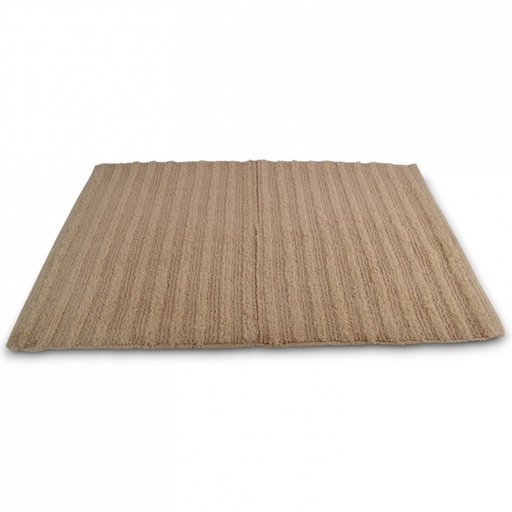 [380510] ALFOMBRA 55 X 140 CM BEIGE FRANJAS PELO CORTO