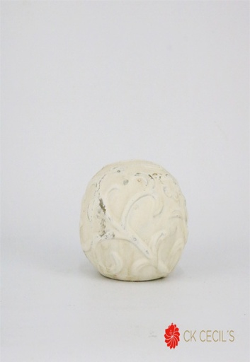 [413347] BALL 11X11X10CM IVORY