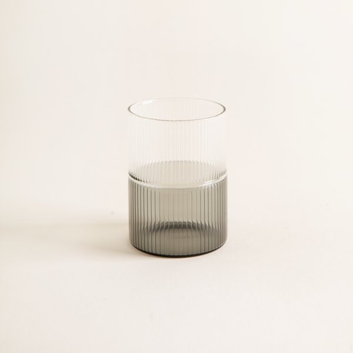[4113743] VASO DE BOROSILICATO RAYADO DELUXE 200 ML