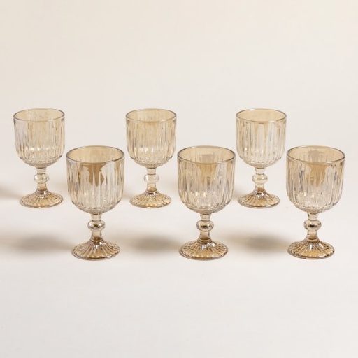 [4113774] SET X 6 COPAS STRIPES CHAMPAGNE 300 ML