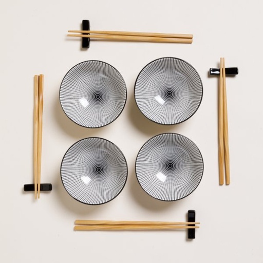 [4113590] SET DE SUSHI REDONDO PARA 4 KAITO 12 CM