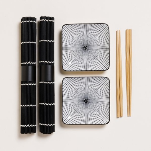 [4113592] SET DE SUSHI CUADRADO PARA 2 KAITO 12 CM