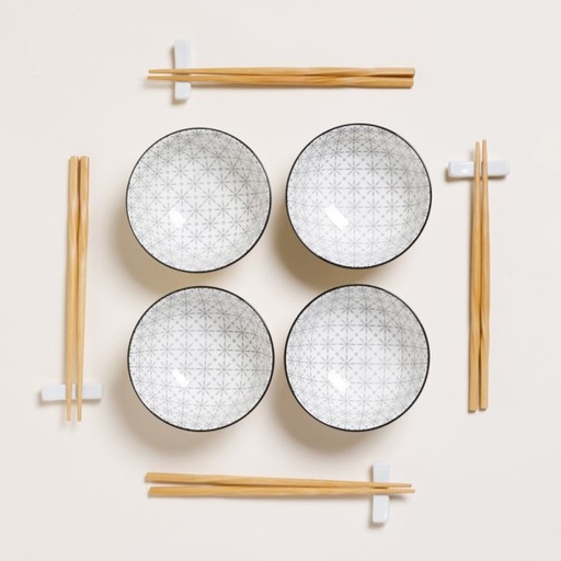 [4113596] SET DE SUSHI REDONDO PARA 4 GINZA 12 CM