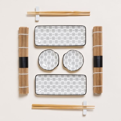 [4113597] SET DE SUSHI RECTANGULAR PARA 2 GINZA 18,5X7,5 CM