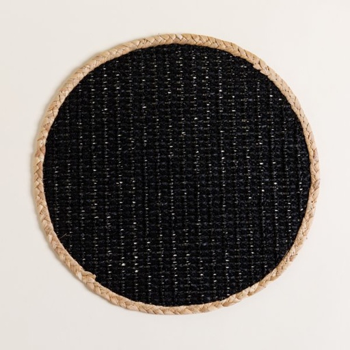 [4113657] INDIVIDUAL REDONDO PUNE NEGRO 38 CM