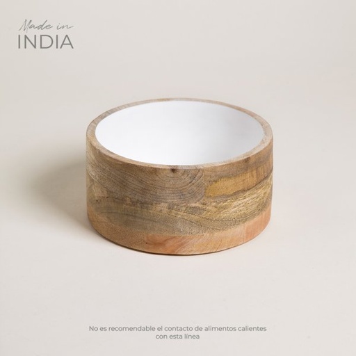 [4113659] BOWL RECTO DE MADERA ESMALTADA SAHA 1800 ML