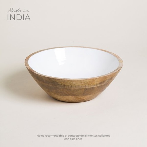 [4113661] BOWL DE MADERA ESMALTADA SAHA 3000 ML