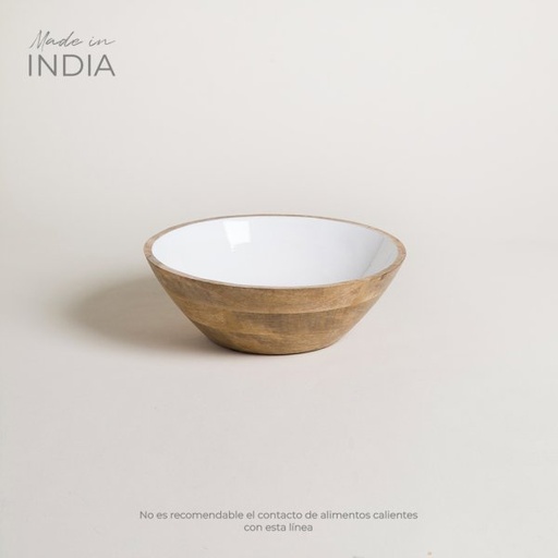 [4113662] BOWL DE MADERA ESMALTADA SAHA 2900 ML