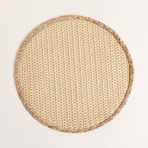 [4113677] INDIVIDUAL REDONDO PUNE BEIGE 38 CM