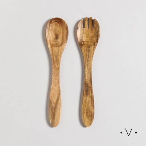 [4113829] SET DE CUBIERTOS PARA ENSALADA DE MADERA DE ACACIA VASSA HOME
