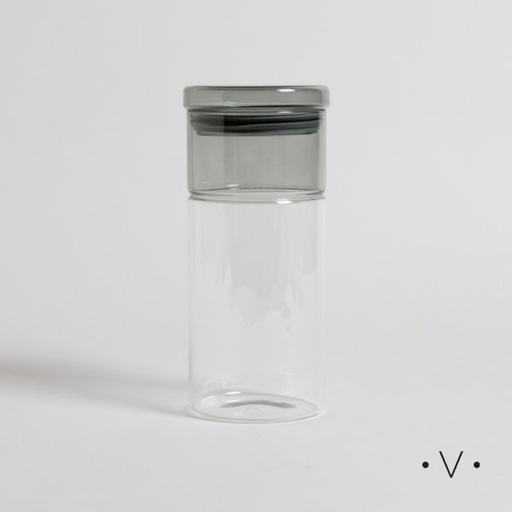 [4113908] FRASCO REDONDO TAPA FUMÉ 1350 ML VASSA HOME