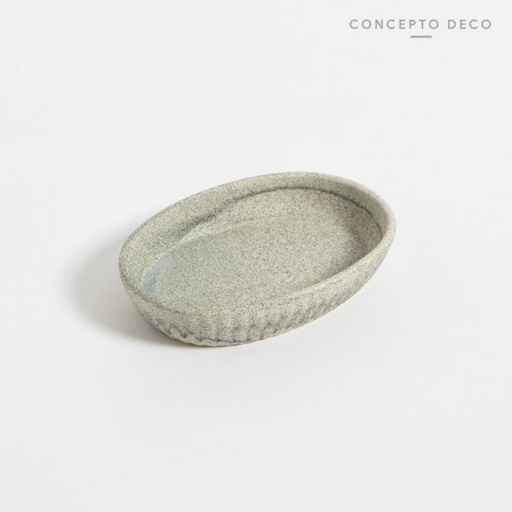 [1650370] JABONERA GRANITO RELIEVE OVAL 12CM
