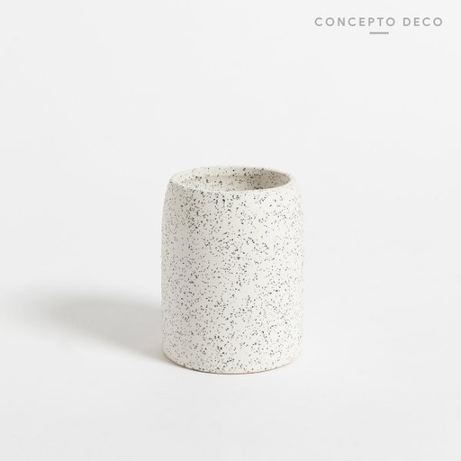 [1650362] PORTACEPILLO GRANITO BLANCO 10CM