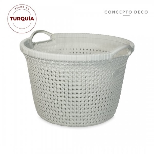 [1650336] CESTO TIZA LAUN REDONDO PLAST  31CM 25CM DIAM