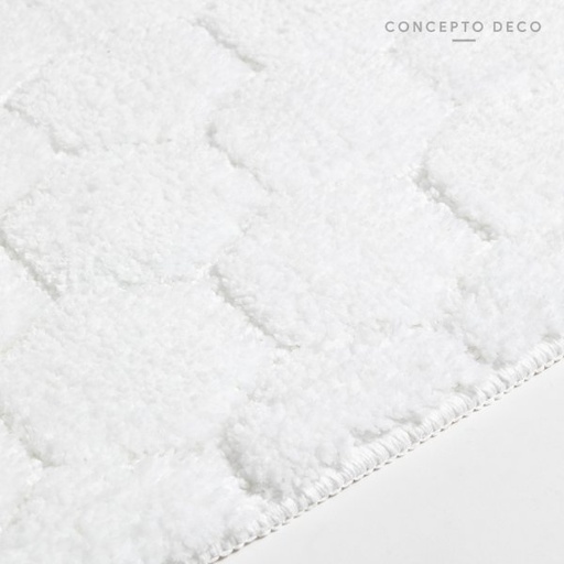 [1650239] ALFOMBRA MICROFIBRA OCTÁGONO BLANCA 40X60CM