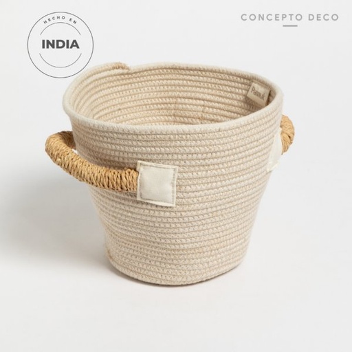 [1650435] PORTA MACETA PAMUK MANIJA RAFFIA 18DIAMX16CM