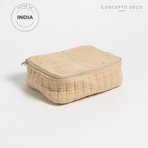 [1650467] ORGANIZADOR PAMUK CIERRE BEIGE 25X19CM