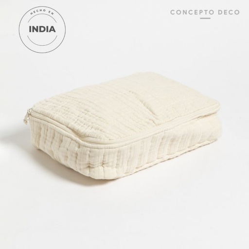 [1650465] ORGANIZADOR PAMUK CIERRE CRUDO 30X21CM