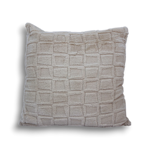 [380234] FUNDA DE ALMOHADÓN 40 X 40 CM TRAMA CUADRADOS NATURAL