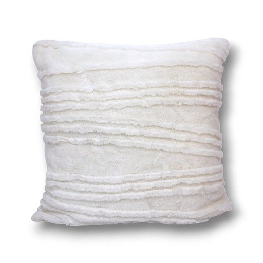 [380235] FUNDA DE ALMOHADÓN 40 X 40 CM TRAMA LINEAS BLANCA
