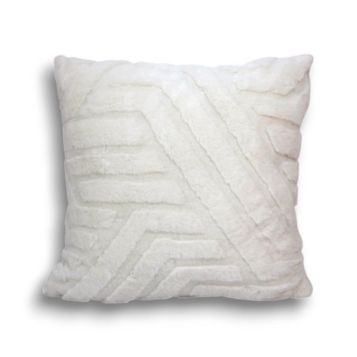 [380237] FUNDA DE ALMOHADÓN 40 X 40 CM TRAMA BLOQUES BLANCO