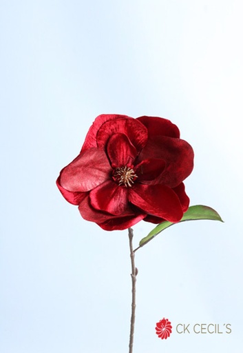 [4130415] VELVET MAGNOLIA SPRAY X 74 CM. RED