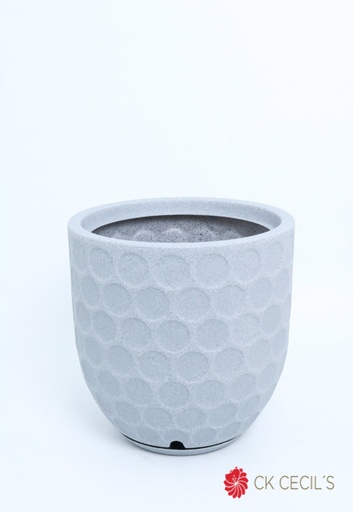 [4130425] MACETA ROTOMOLDEADA UV  FUNCHAL 36 X 36 CM PIEDRA GRIS